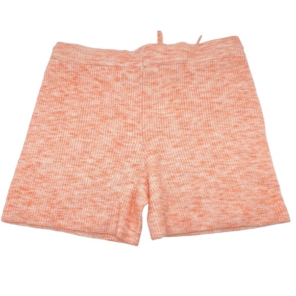WAYF Ribbed Knit Drawstring Shorts Peach Size Medium - Picture 3 of 11